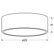 CANDELLUX 10-39545 ZIGO PLAFON 250X80MM