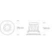 ONE LIGHT 10106P/W/W Tsada biały wpust COB LED IP65 3000K 6W