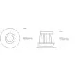 ONE LIGHT 10106P/W/C Tsada biały wpust COB LED IP65 4000K 6W
