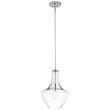 ELSTEAD Everly KL-EVERLY-P-S-CH 1 Light Small Pendant - Chrome