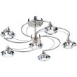 DAR LUT0646 LUTHER 6LT SEMI FLUSH CW CRYSTAL GLASS SAT CHR