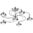 DAR LUT0646 LUTHER 6LT SEMI FLUSH CW CRYSTAL GLASS SAT CHR