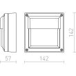 RENDL R12565 DELTA 145 ścienna antracyt 230V GX53 9W IP54
