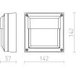 RENDL R12565 DELTA 145 ścienna antracyt 230V GX53 9W IP54