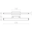 RENDL R12949 PANON SHORT ścienna chrom 230V LED 18W IP44 3000K