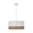 CANDELLUX 31-17536 BIANCO LAMPA WISZĄCA BIAŁY 1X40W E27 ABAŻUR BIAŁY+ORZECHOWY