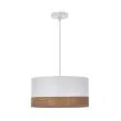 CANDELLUX 31-17536 BIANCO LAMPA WISZĄCA BIAŁY 1X40W E27 ABAŻUR BIAŁY+ORZECHOWY