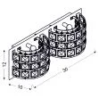 CANDELLUX 22-87235 SATURN KINKIET 12X30 2X40W G9 CHROM
