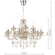 DAR RAP1206 RAPHAEL 12LT CHANDELIER CHAMPAGNE CRYSTAL