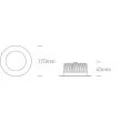 ONE LIGHT 10118B/W/W Pomos 3 biały downlight LED IP54 3000K 18W