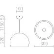 RENDL R12394 ASTON 30 wisząca chrom 230V E27 42W