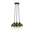 CANDELLUX 33-16416 NUBIA LAMPA WISZĄCA CZARNY 3X60W E27 KLOSZ ZŁOTY