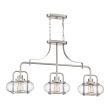 ELSTEAD Trilogy QZ-TRILOGY-ISLE-BN 3 Light Island Pendant - Brushed Nickel