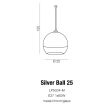 AZZARDO LP5034-M / AZ0733 Silver ball 25 Lampa wisząca