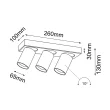 ANTIGO Reflektor Tarumi 3 - Czarny (130 mm) 7974