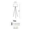 AZZARDO FL-12025-WH / AZ1037 Finn (white) Lampa podłogowa