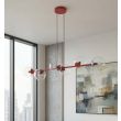 EMIBIG 1645/6 MAGNUS 6 BURGUNDY TRANSPARENT LAMPA WISZĄCA