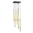 ANTIGO Lampa wisząca Akadi 8 - Mosiądz polerowany-czarna (700 mm) 8891