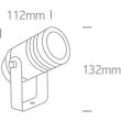 ONE LIGHT 67198G/B Martino czarna lampa ogrodowa 35W MR16, GU10 kolec