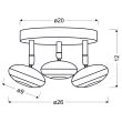 CANDELLUX 98-67685 SKIPPER PLAFON 3X6W LED COB GŁÓWKA OKRĄGŁA 1E Z PRZEGUBEM KD SYSTEM CHROM