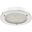 DAR PET5250 PETA FLUSH POL CHROME CLEAR GLASS LED IP44