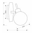 CANDELLUX 21-16324 LENTINI LAMPA KINKIET PATYNOWY 1X40W G9 KLOSZ BURSZTYNOWY