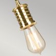 ELSTEAD Douille DOUILLE-P-BPB 1 Light Pendant - Black/Polished Brass