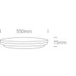 ONE LIGHT 62146/B/W Selina czarny plafon LED 3000K 55W