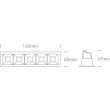 ONE LIGHT 50502B/B/W Merihas 5 czarny wpust LED 3000K 5x2W wymagany zasilacz 89015A