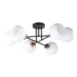 CANDELLUX 36-21083 AMANDA LAMPA SUFITOWA CZARNY+ZŁOTY 6X40 E27 KLOSZ BIAŁY