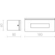 RENDL R10439 WOOP ścienna antracyt 230V R7s 48W IP54