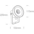 ONE LIGHT 67196C/AN/W Malesina lampa ogrodowa antracyt LED 3000K 9W IP65