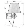 CANDELLUX 21-29539 TESORO KINKIET 1X40W E14 BRĄZOWY