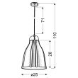 CANDELLUX 31-20253 PENSILVANIA 1 25 1X60W E27 BIAŁY