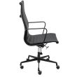 King Home A022.BLACKL Fotel biurowy AERON PRESTIGE PLUS czarny - skóra naturalna, aluminium