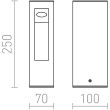 RENDL R10380 TREEZA LED 25 podłogowa antracyt 230V LED 7W IP54 3000K