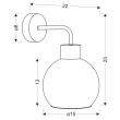 CANDELLUX 21-76700 LADY LAMPA KINKIET CZARNY 1X40W E27 KLOSZ DYMIONY