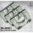 CANDELLUX 99-49001 ZESTAW TRZECH OPRAW SS-16 CH/WH 3X3W GU10 LED Z ŻARÓWKĄ LED CHROM OPR. STROP. STAŁA KWADRATOWA SZKŁO BEZBARWNE