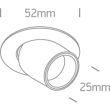 ONE LIGHT 11103M/W/W Spilia biały regulowany wpust LED 3000K 3W