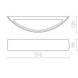 RENDL R10451 CRESCENT L ścienna gipsowa 230V E14 2x28W