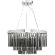DAR GIO0510 GIOVANA 5LT 3 TIER PENDANT POL CHR/ SMOKED