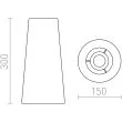 RENDL R11468 CONNY 15/30 abażur do lampy stołowej Polycotton czarna/złota folia max. 23W
