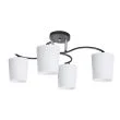 CANDELLUX 34-22677 ESNYR LAMPA SUFITOWA CHROMOWY+CZARNY 4X40 E27 KLOSZ BIAŁY