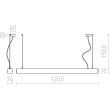 RENDL R12720 PESANTE 75 wisząca anodyzowane aluminium 230V LED 40W 3000K
