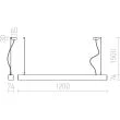 RENDL R12720 PESANTE 75 wisząca anodyzowane aluminium 230V LED 40W 3000K