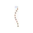 AZZARDO AZ4014 AMBER MILANO 9 BRASS lampa wisząca miedziany