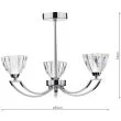 DAR VIT0350 VITO 3LT SEMI FLUSH POL CHR