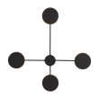Step into design MW1134-750 Lampa ścienna CLEX - 4 LED czarna 75 cm
