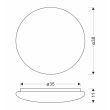 CANDELLUX 13-28808 BELINA LAMPA SUFITOWA PLAFON 38CM 36W LED 4000K KLOSZ BIAŁY
