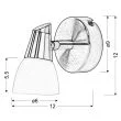 CANDELLUX 91-69979 SELIA LAMPA KINKIET 1X40W G9 NIKIEL MAT/CHROM BIAŁY (BŻ)